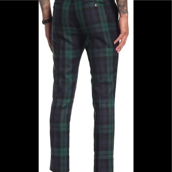 Valentino Mens Plaid Wool Dress Trousers Size 48 - Picture 2 of 7